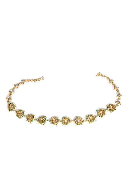 Crescent Embellished Mathapatti 