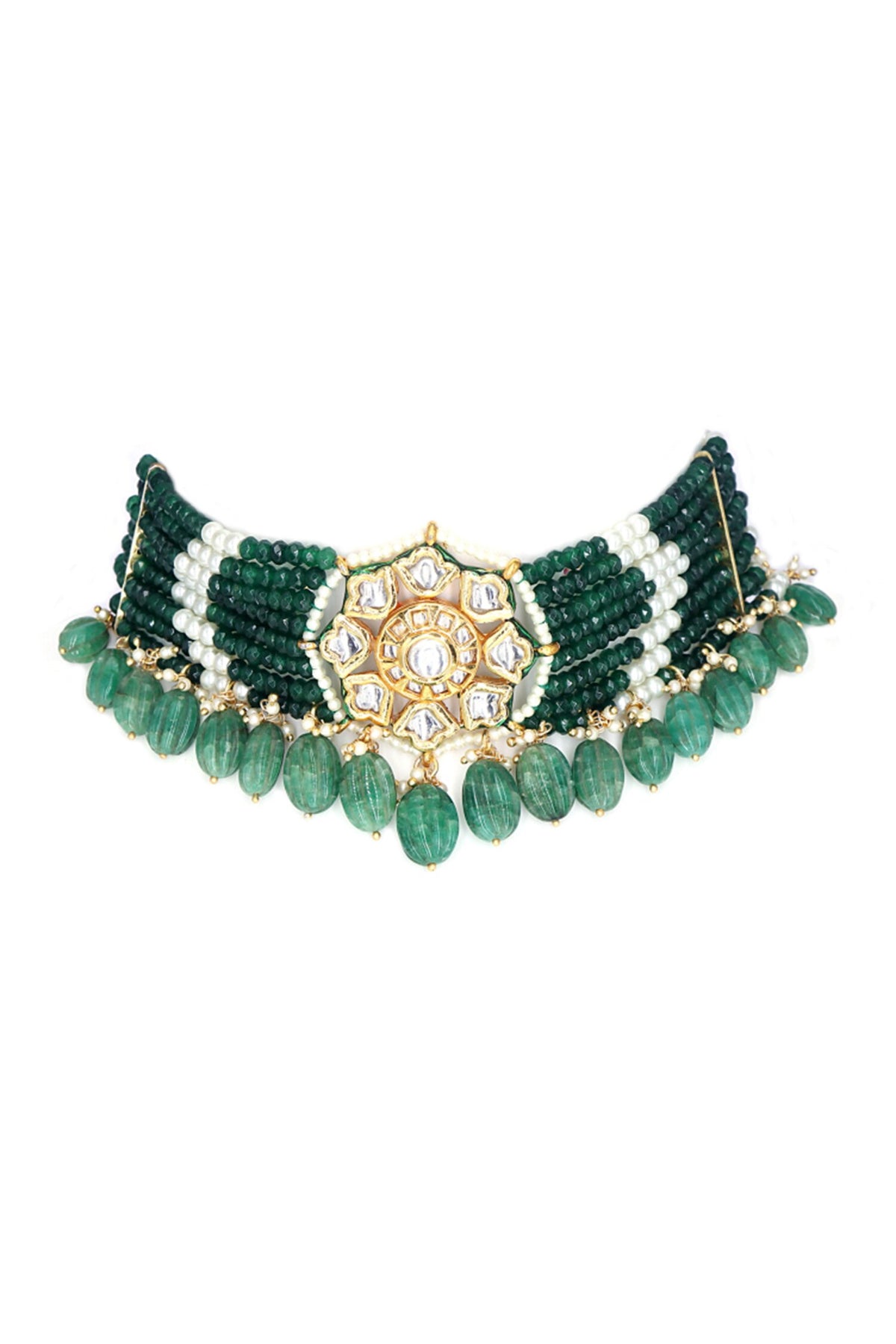 Stone Embellished Choker Necklace Set 