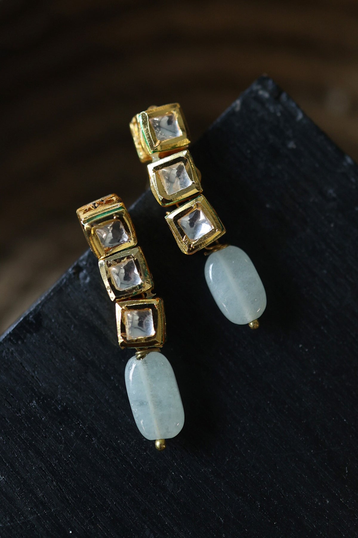 Kundan Embellished Drop Earrings 