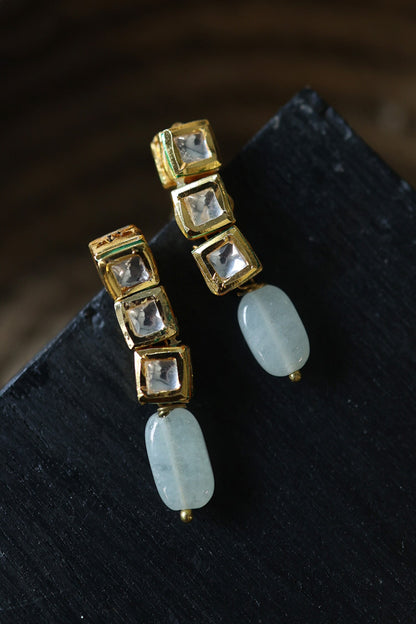 Kundan Embellished Drop Earrings 