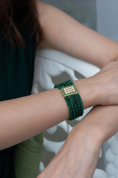 Onyx Stone Embellished Bracelet 
