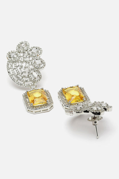 Sapphire Embellished Drop Earrings 