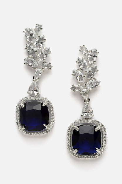 Sapphire Embellished Vine Dangler Earrings 