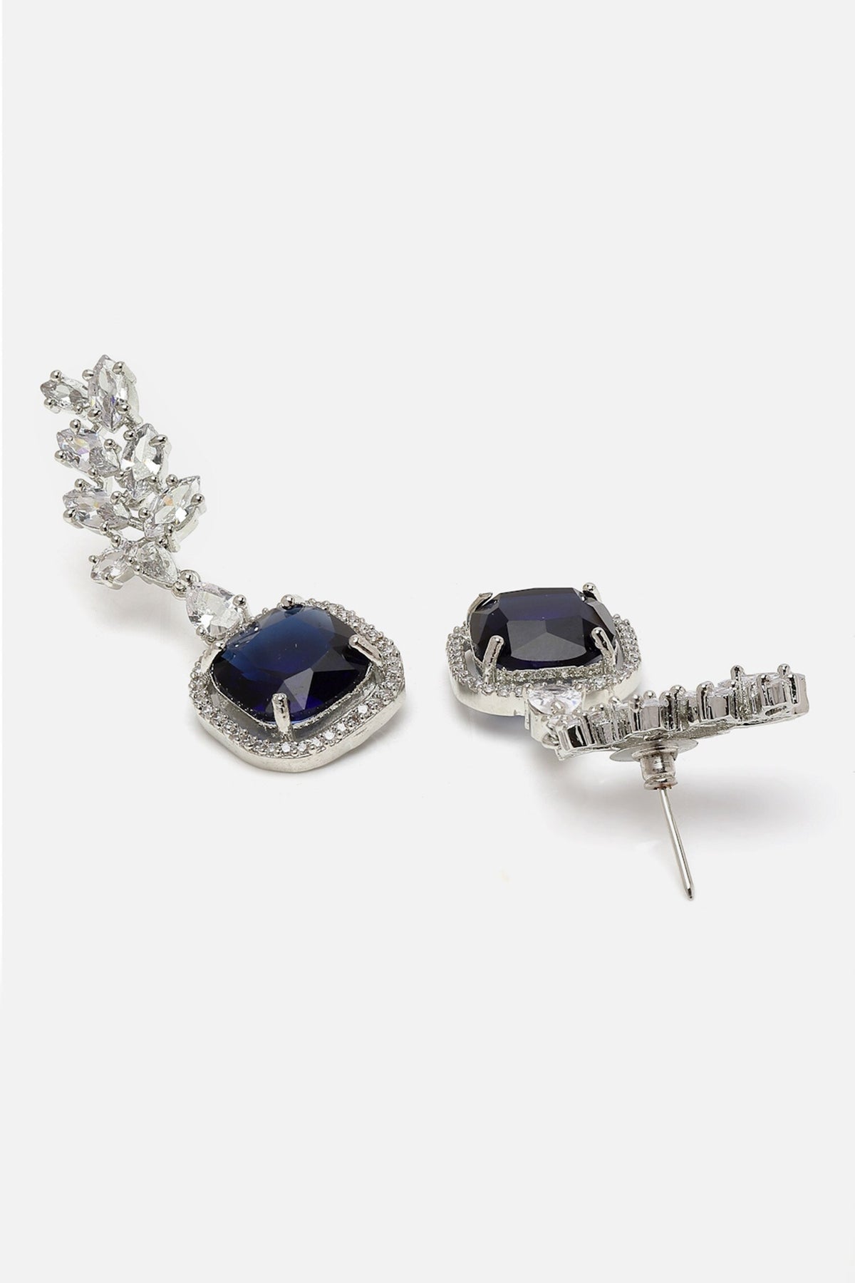 Sapphire Embellished Vine Dangler Earrings 