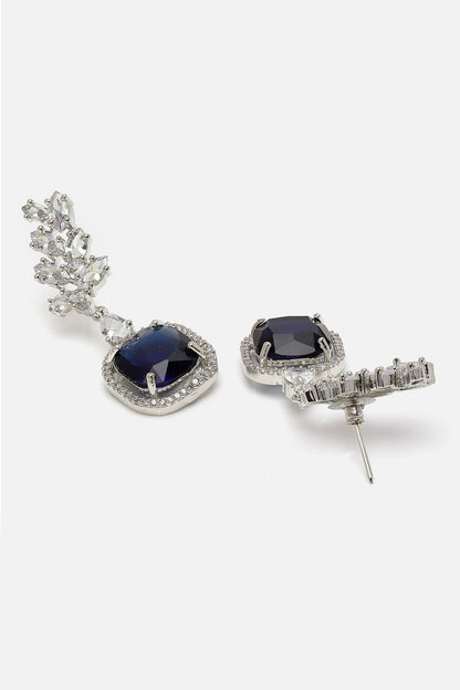 Sapphire Embellished Vine Dangler Earrings 