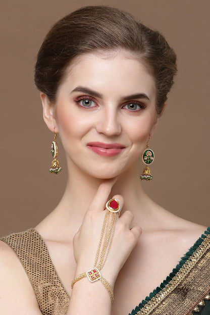 Stone Embellished Hathphool 