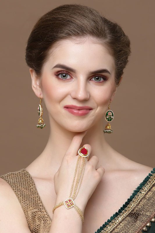 Stone Embellished Hathphool 