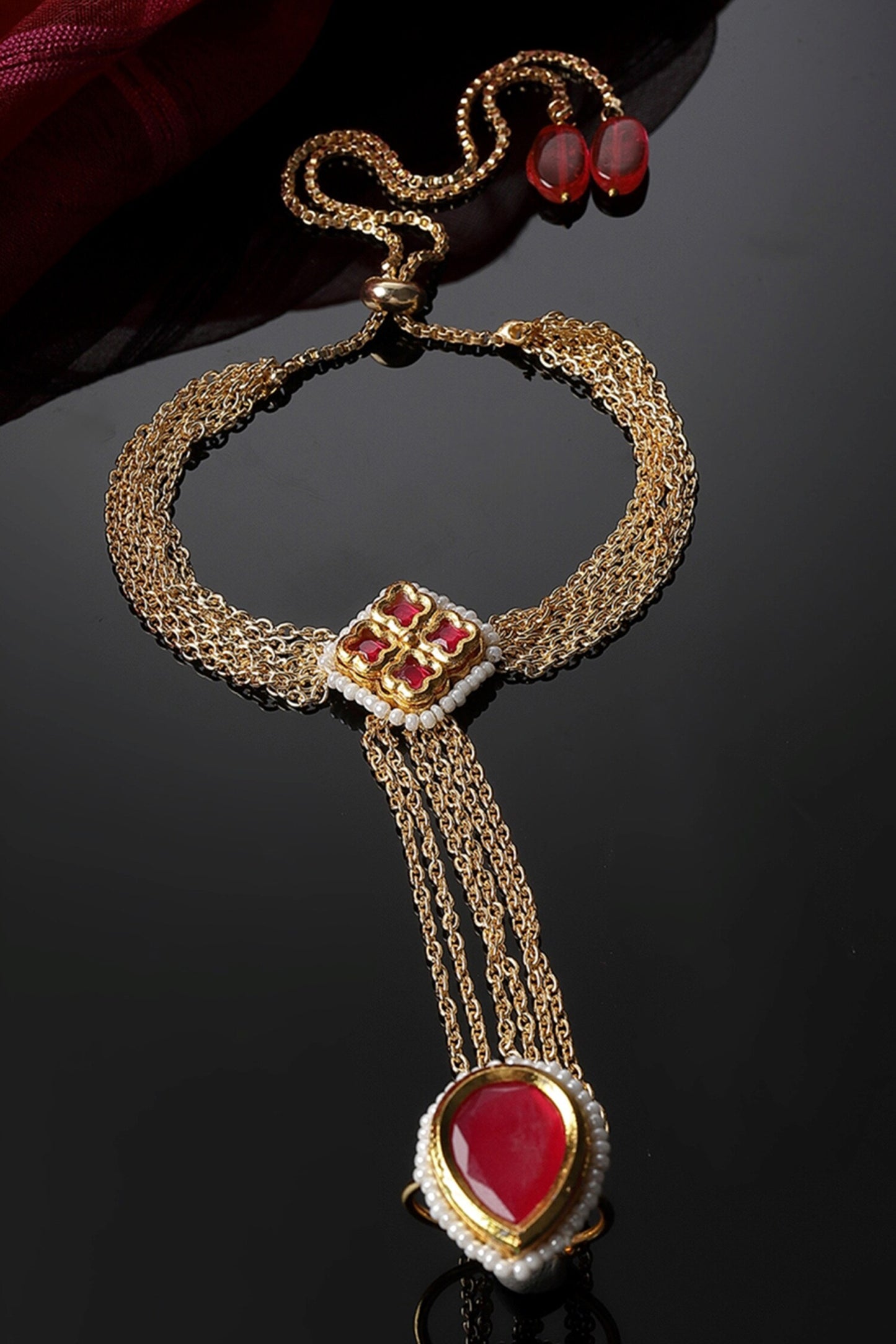 Stone Embellished Hathphool 