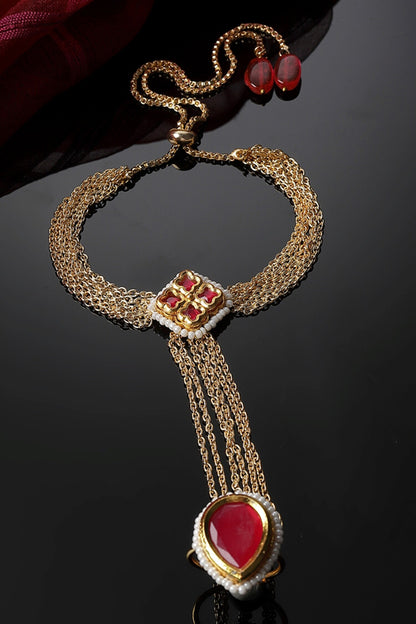 Stone Embellished Hathphool 