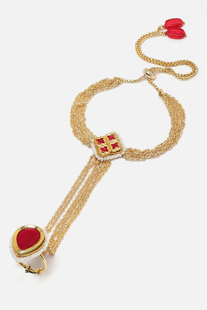 Stone Embellished Hathphool 
