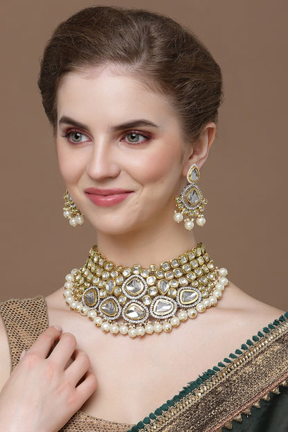 American Diamond Embellished Choker Set 