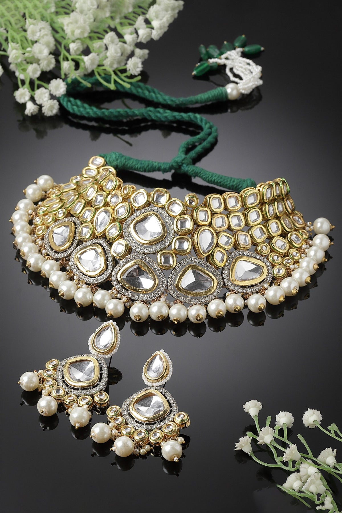 American Diamond Embellished Choker Set 
