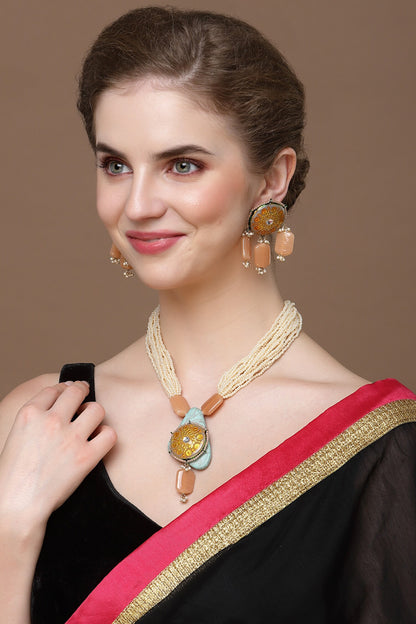 Meenakari Work Pendant Necklace 