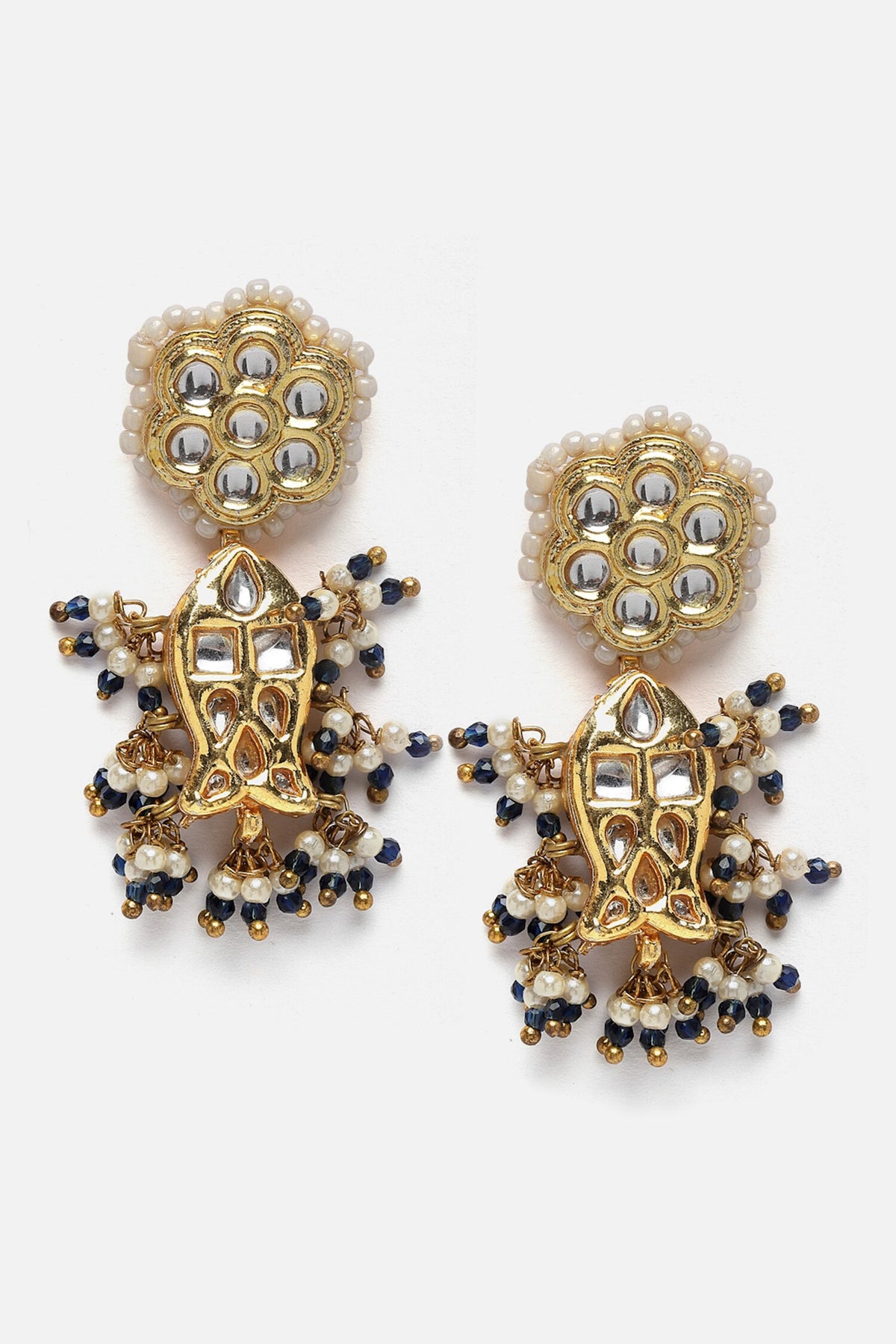 Stone Studded Pendant Necklace Set 