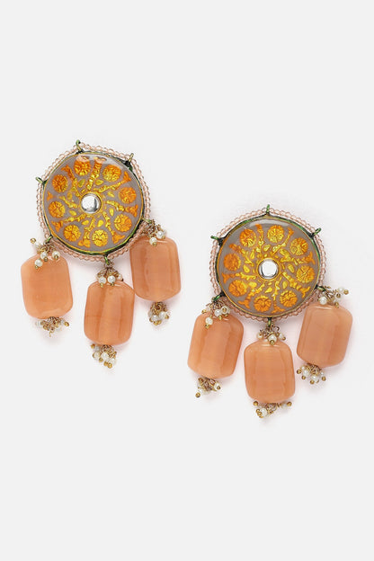 Stone Embellished Layered Pendant Necklace Set 