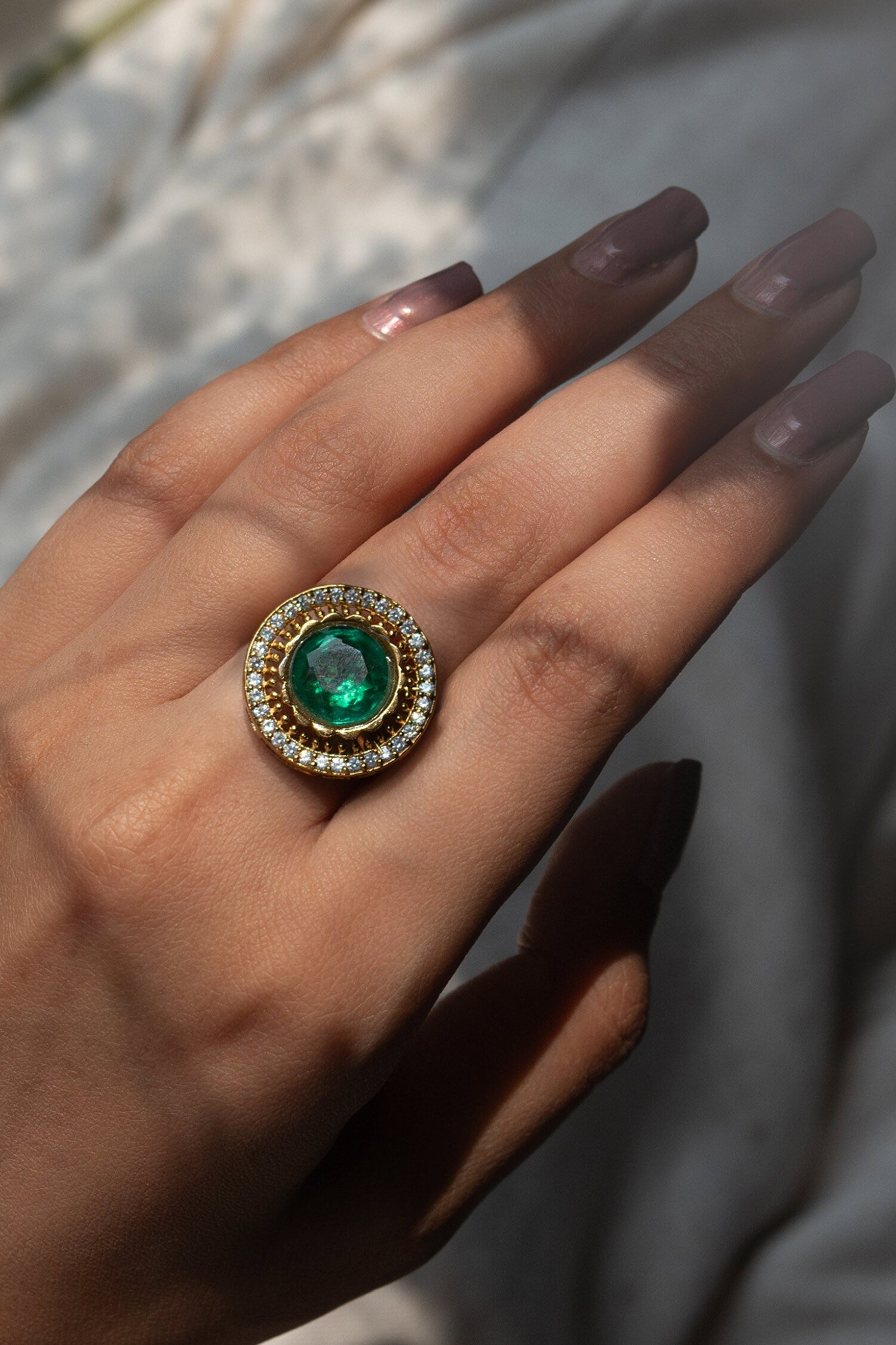 Victorian Swarovski Embellished Ring 