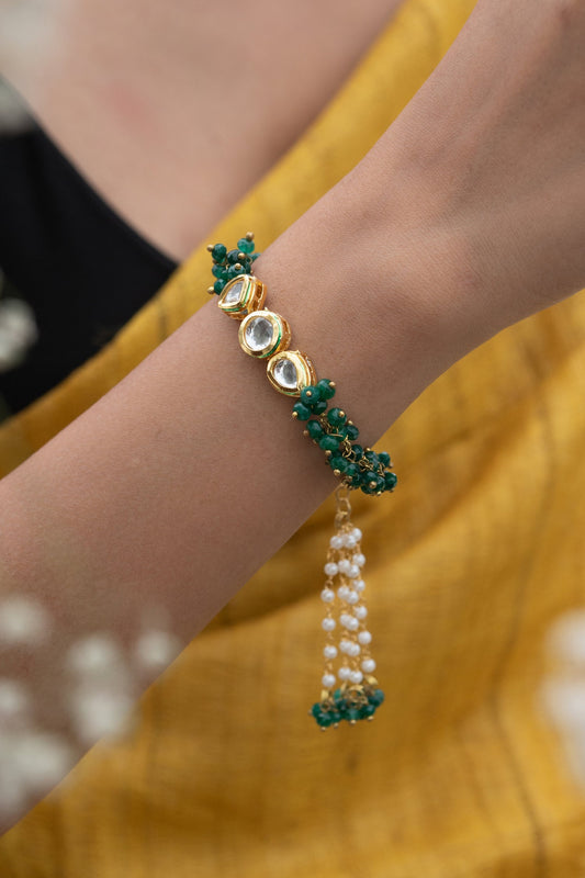 Kundan Embellished Bracelet - Single Pc 