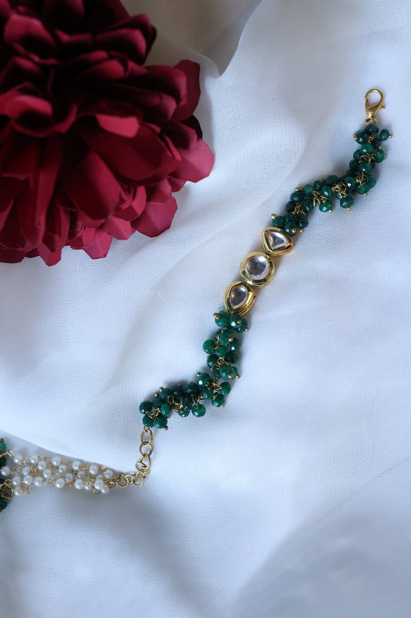 Kundan Embellished Bracelet - Single Pc 