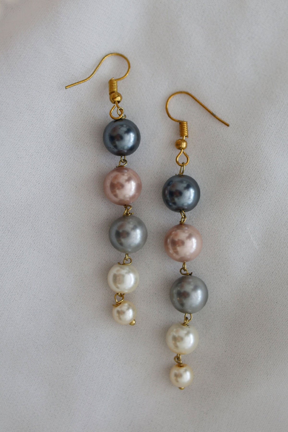 Pearl Embellished Dangler Earrings 