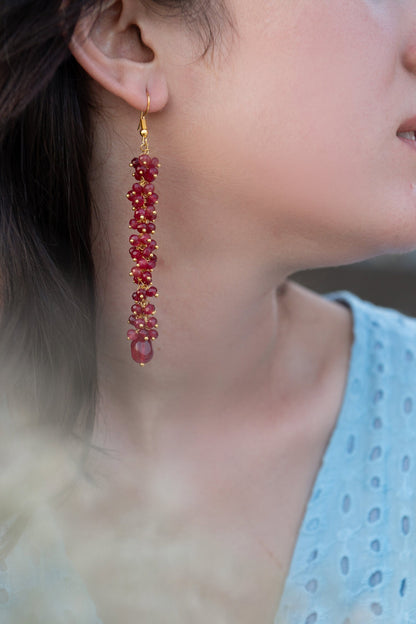 Onyx Embellished Dangler Earrings 