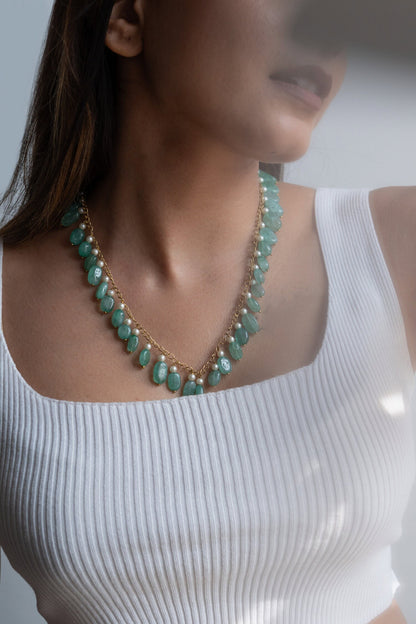 Agate Stones Embellished Necklace 