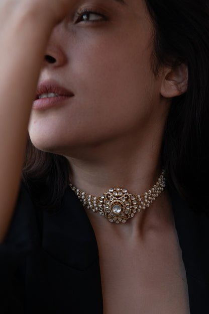 Polki Embellished Choker Necklace 
