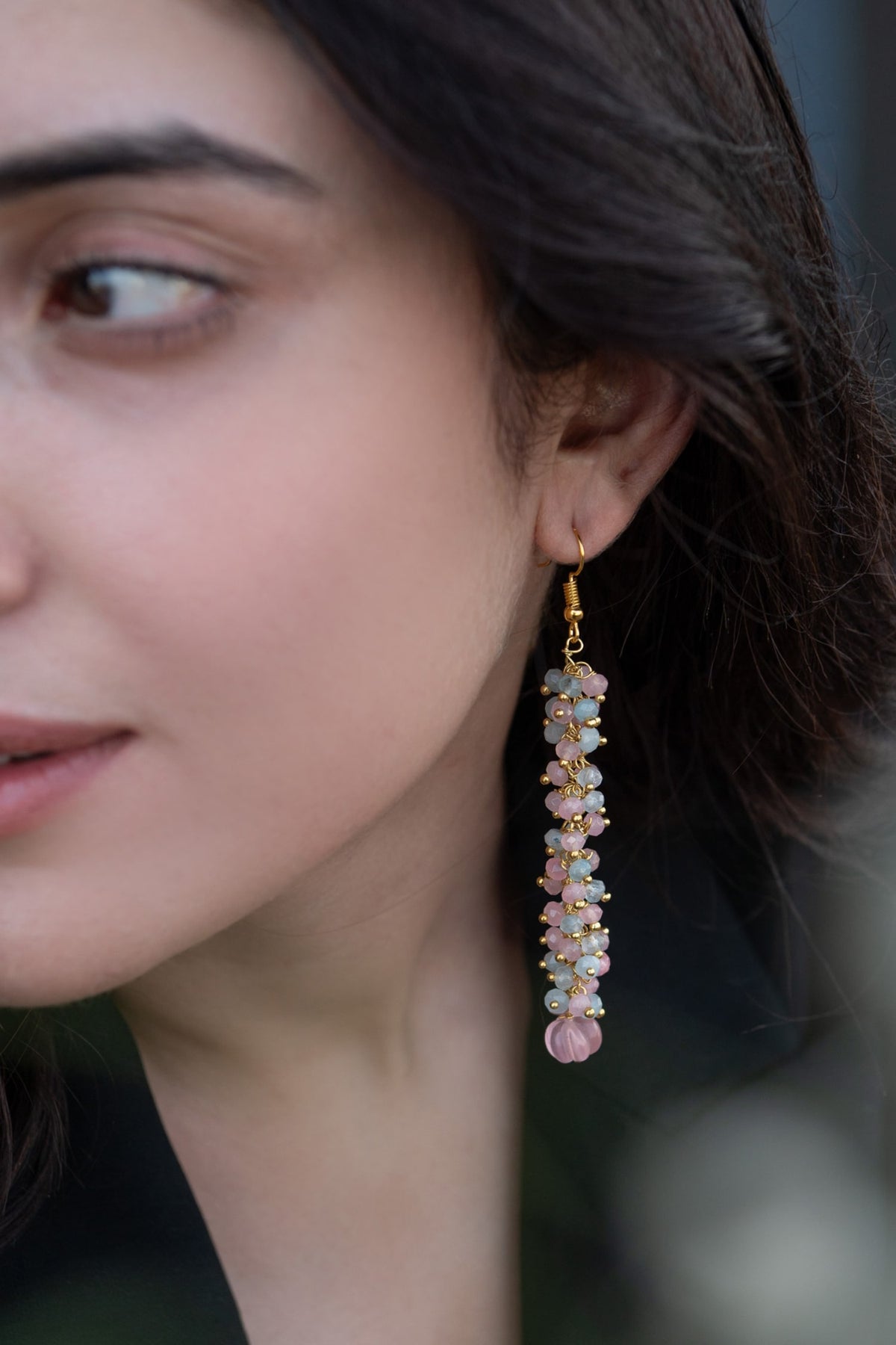 Stone Embellished Dangler Earrings 