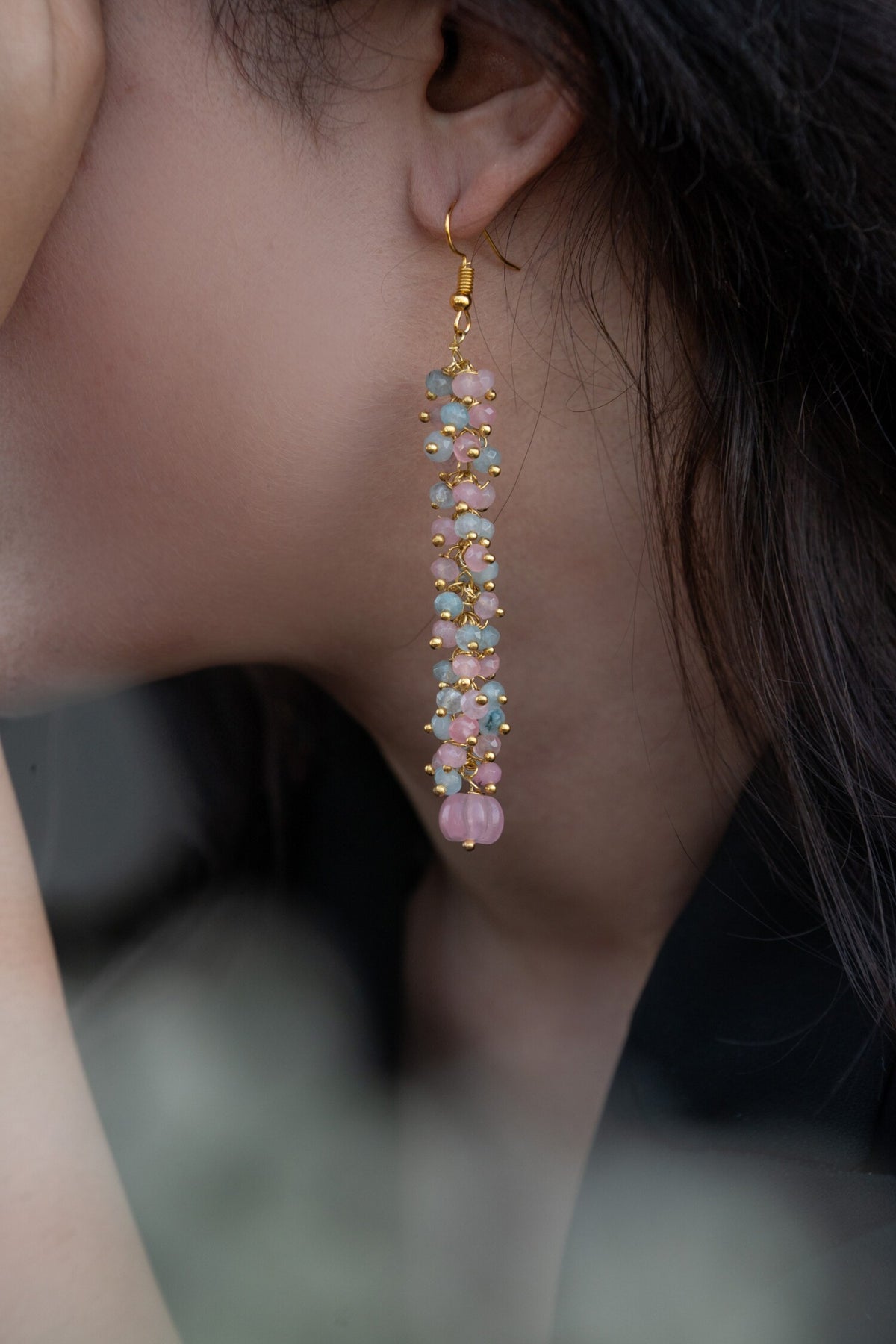Stone Embellished Dangler Earrings 