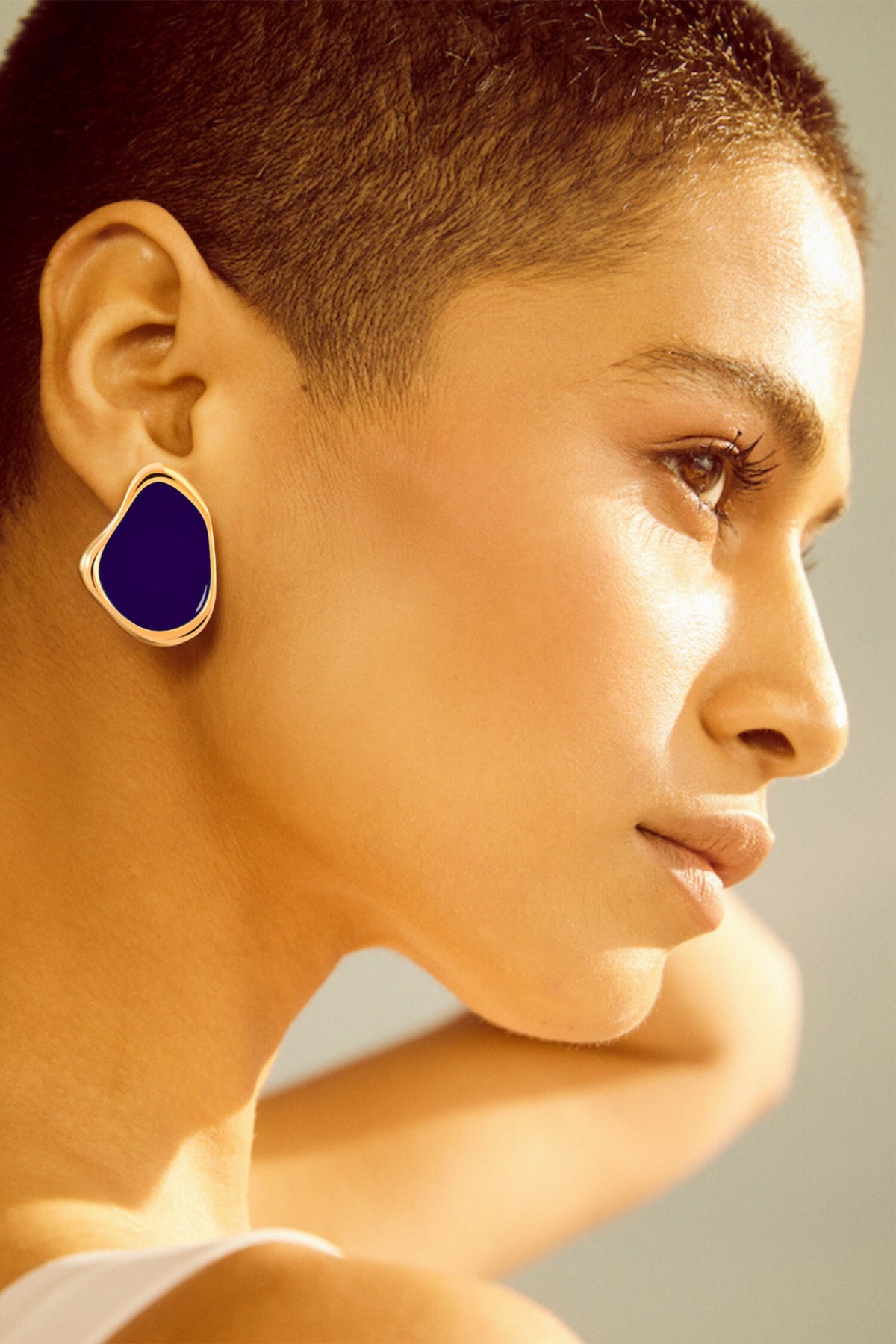 Miami Geometric Shaped Enameled Earrings 
