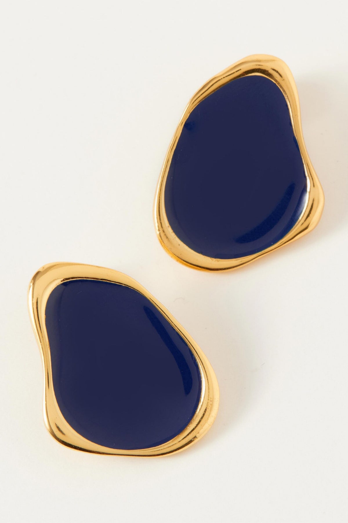 Miami Geometric Shaped Enameled Earrings 