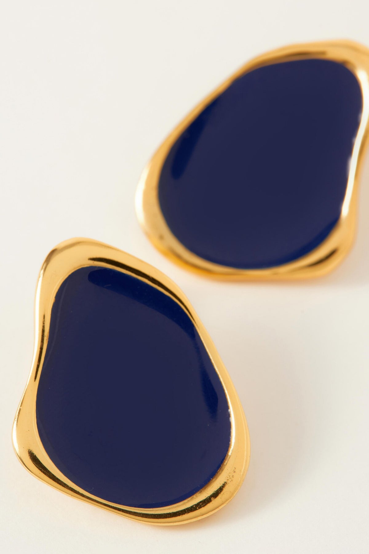 Miami Geometric Shaped Enameled Earrings 