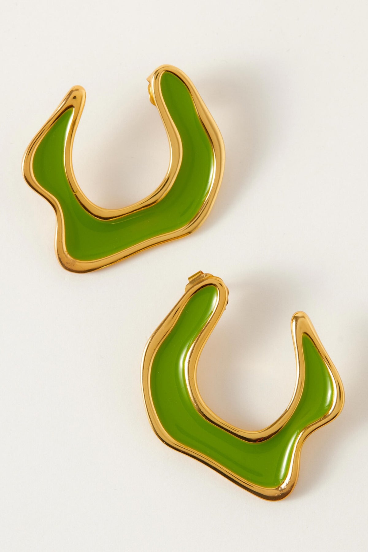 Hawaii Enameled Hoop Earrings 