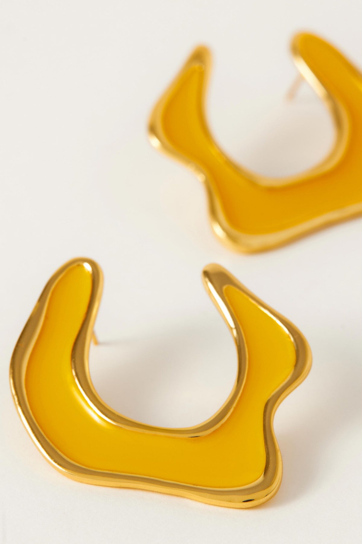 Hawaii Sunrise Enameled Abstract Earrings 