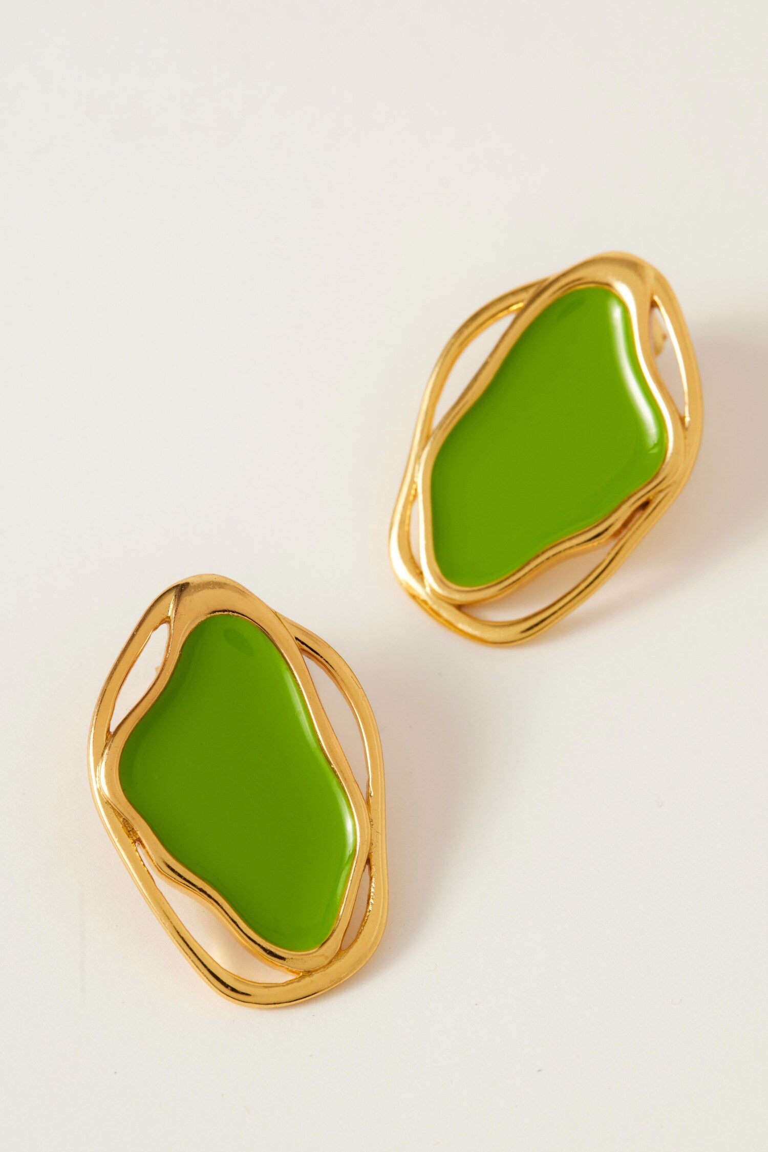 Cancun Enameled Abstract Earrings 