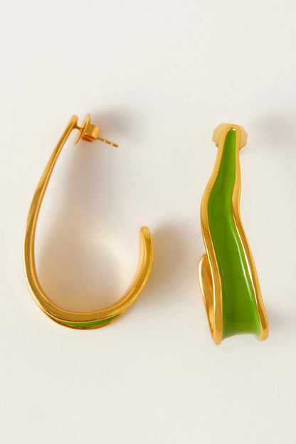 Andaman Crumpled Enamelled Earrings 