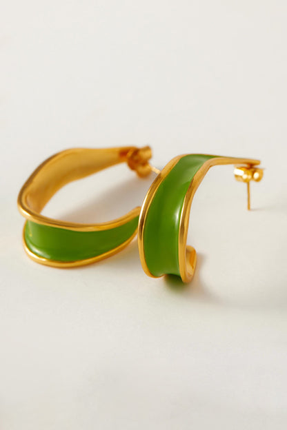 Andaman Crumpled Enamelled Earrings 