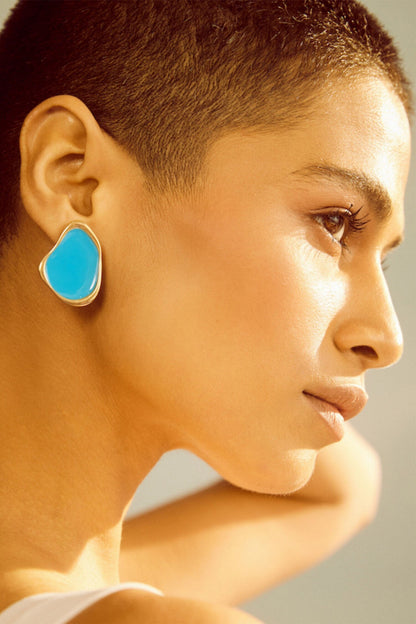 Miami Geometric Shaped Stud Earrings 