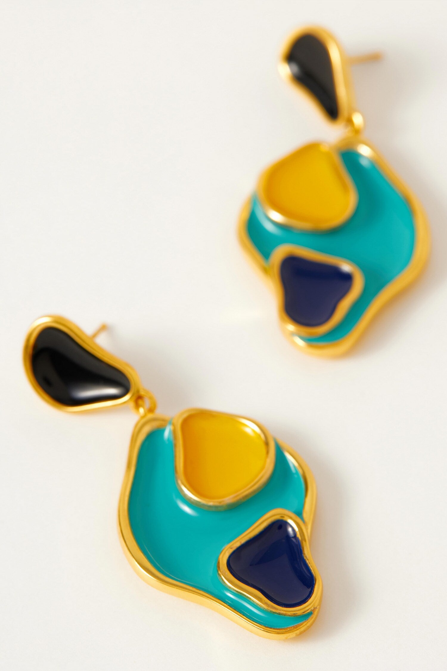 Monaco Enameled Dangler Earrings 