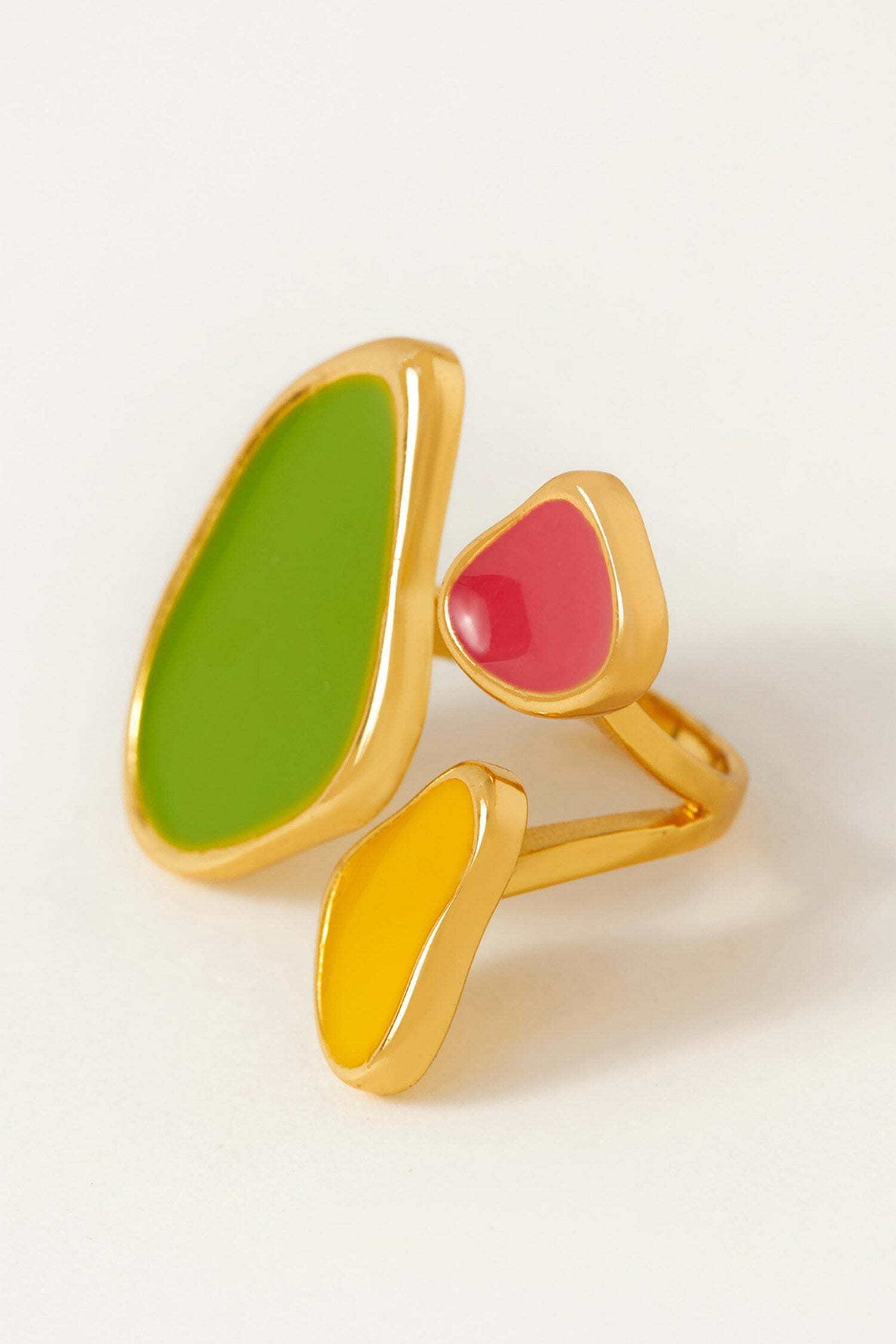 Byron Bay Abstract Pattern Enameled Ring 