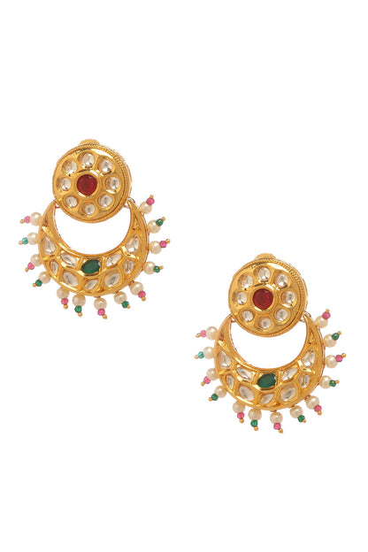 Stone Embellished Dangler Earrings 