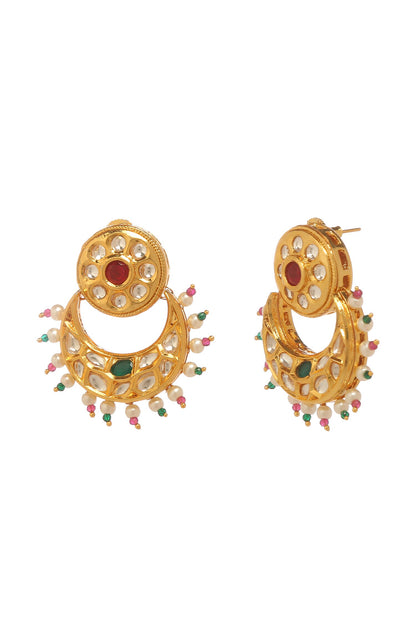 Stone Embellished Dangler Earrings 