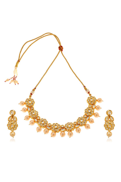 Embroidered Choker Necklace Set 