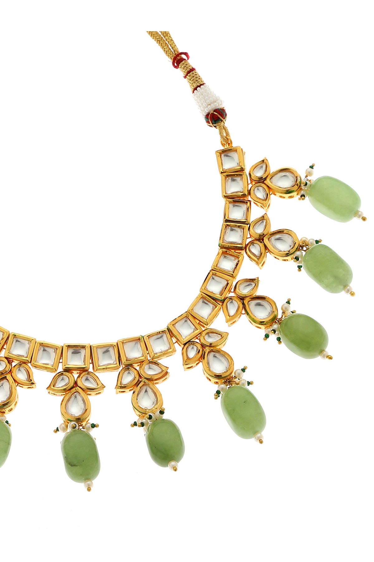 Beads Embellished Choker Necklace Set 