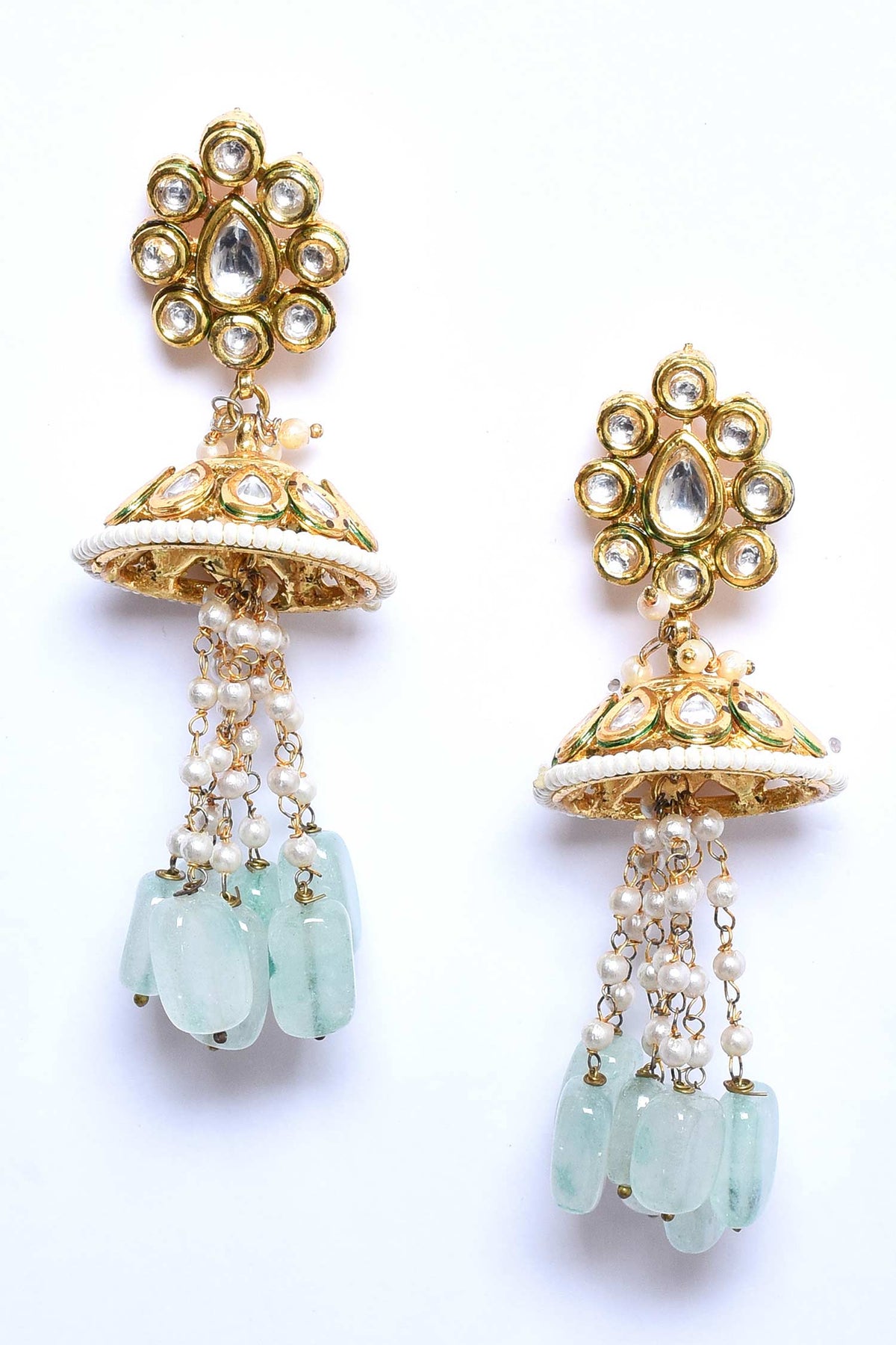 Kundan Embellished Jhumkas 