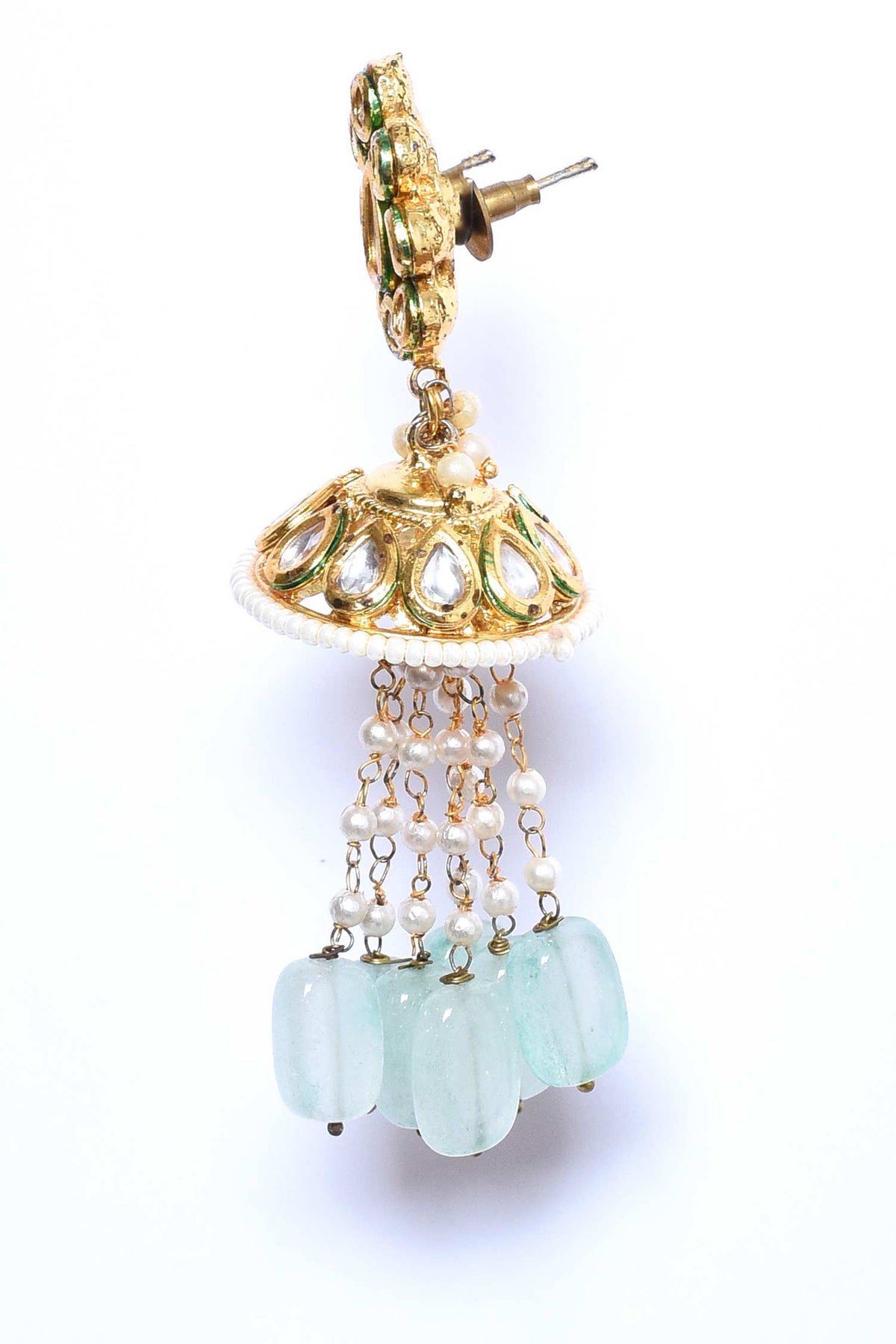 Kundan Embellished Jhumkas 