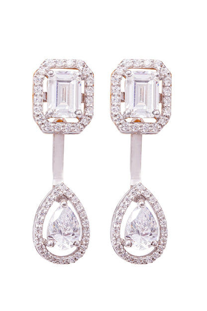 Emerald Halo Stone Studs 