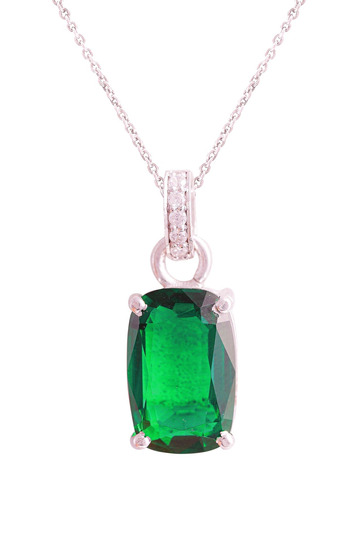 Stone Encrusted Pendant Necklace 