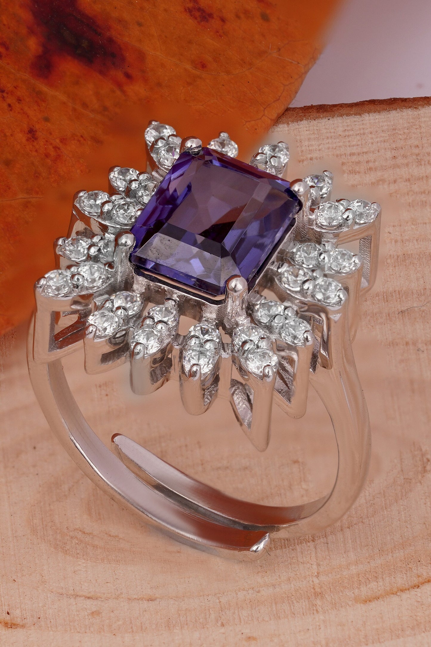 Stone Encrusted Finger Ring 