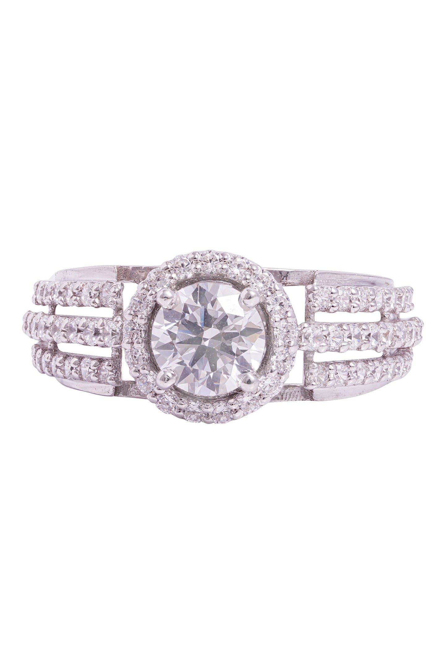 Cubic Zirconia Stone Embellished Ring 