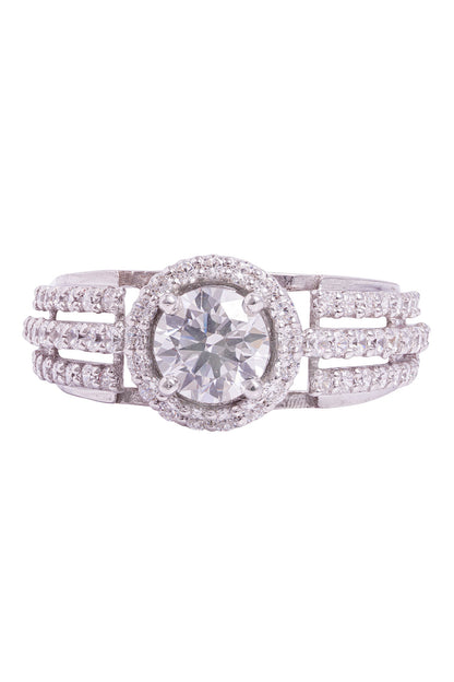 Cubic Zirconia Stone Embellished Ring 